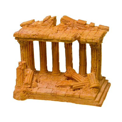 Blue Ribbon Exotic Environments Temple Ruins Aquarium Ornament Terra Cotta 4.5 in