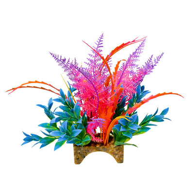 Blue Ribbon Garden Clusters Archway Tropical Island Aquarium Plant Multi-Color 8 in