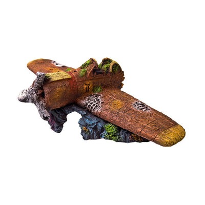 Blue Ribbon Pet Products Exotic Environments Sunken Plane Wreck Aquarium Ornament Multi-Color 6.25 in, Medium 030157018986