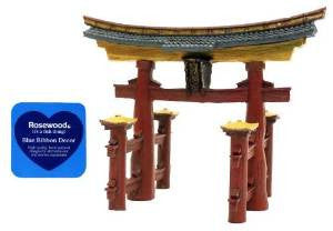 Blue Ribbon Resin Ornament - Asian Creations Japanese Torii Gate {L + 1} 030695 Aquarium