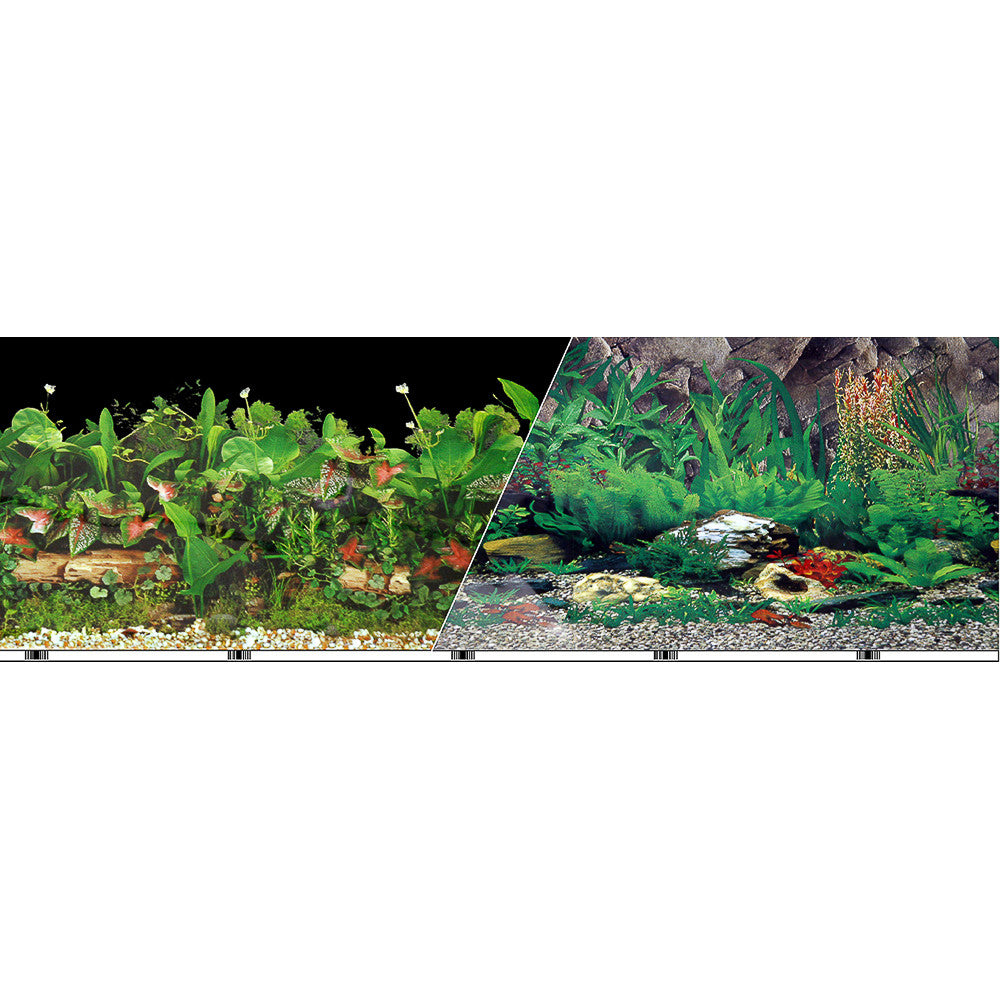 Blue Ribbon Vibran-Sea Double Sided Background Freshwater Black & Tropical Freshwater 12 Inches X 50 Feet