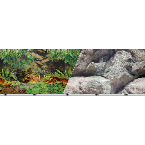 Blue Ribbon Vibran - Sea Double Sided Background Rainforest and Freshwater 19 Inches X 50 Feet - Aquarium