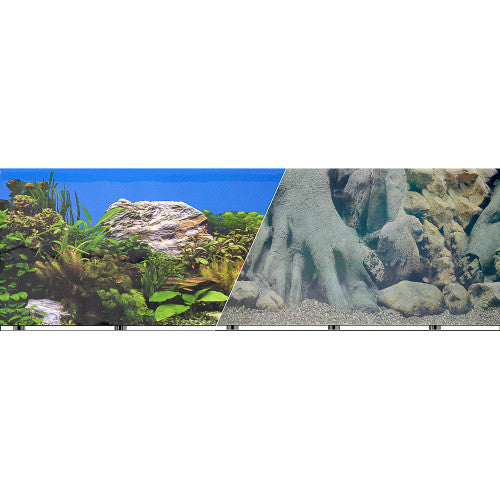 Blue Ribbon Vibran - Sea Double Sided Background Trunks and Freshwater 19 Inches X 50 Feet - Aquarium