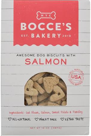 Bocce's Bakery Salmon Dog Biscuits-14-oz-{L+x} 856019005242