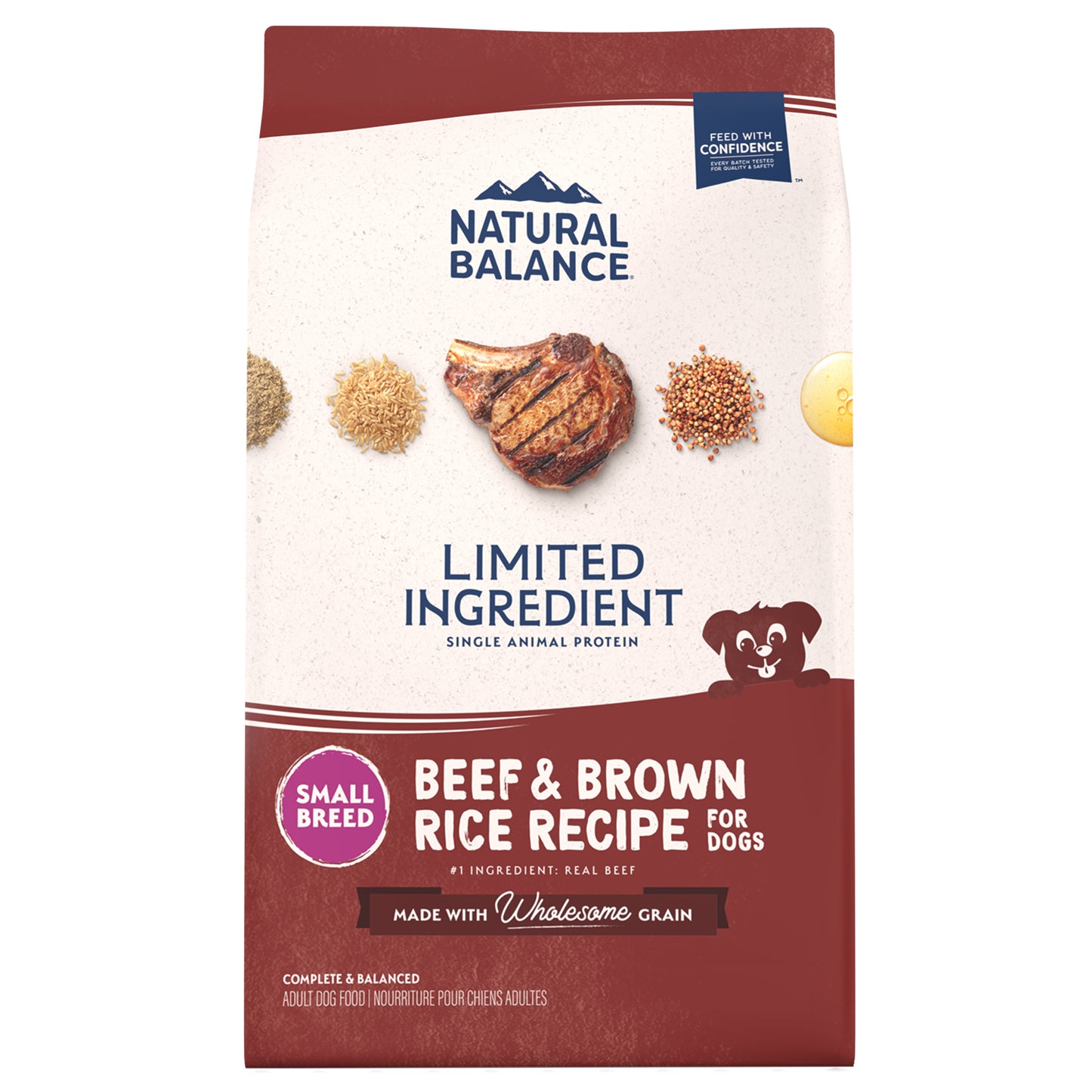 Natural Balance Pet Foods Limited Ingredient Small Breed Dry Dog Food Beef & Brown Rice 4 lb 723633014144