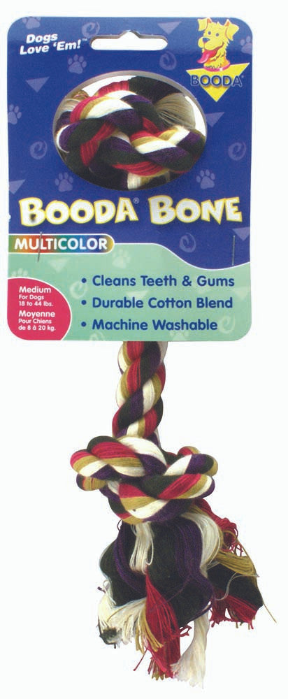 Booda 2-Knot Rope Bone Dog Toy Multi-Color MD