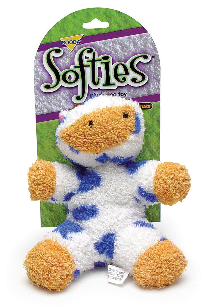 Booda Softies Dog Toy Cow Multi-Color MD