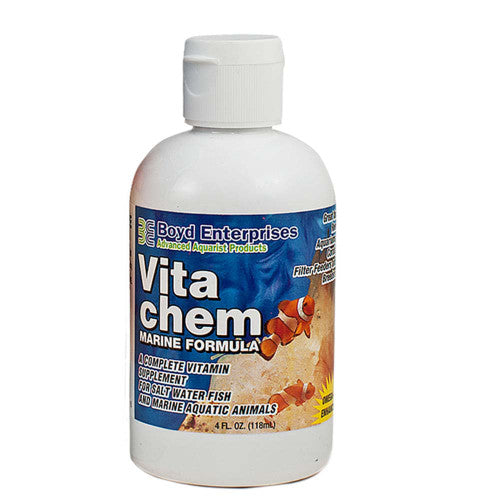 Boyd Enterprises VitaChem Marine Formula Multi - Vitamin Saltwater Fish Supplement 4 fl. oz - Aquarium