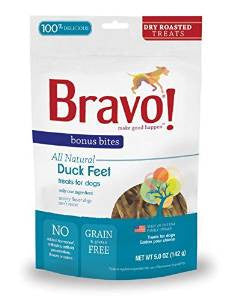Bravo! Dry Roasted Duck Feet - 5 oz. {L + 1x} 294104 Dog