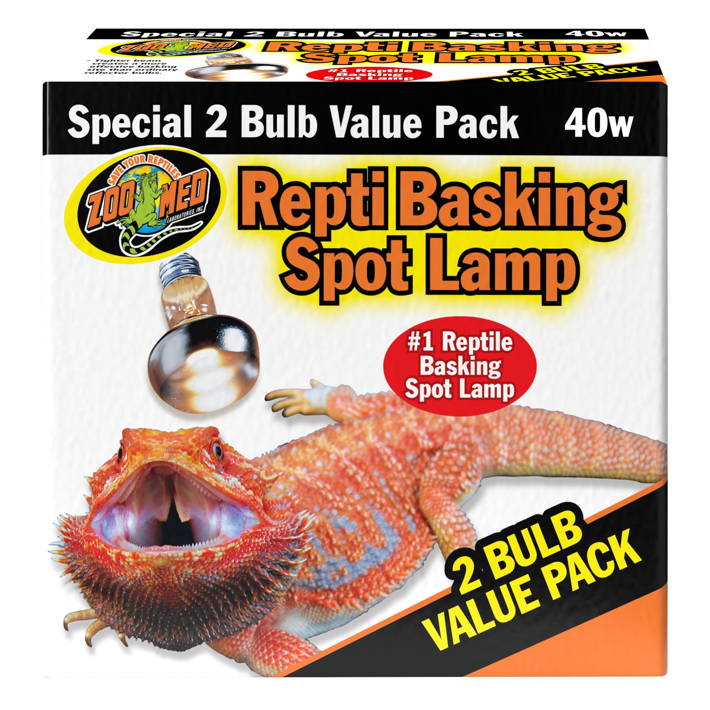 Zoo Med Repti Basking Spot Lamp 40 W, 2 pk 097612362404