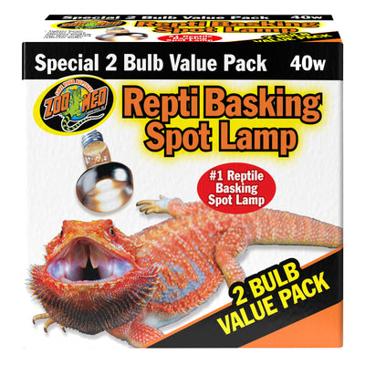 Zoo Med Repti Basking Spot Lamp 40 W, 2 pk 097612362404
