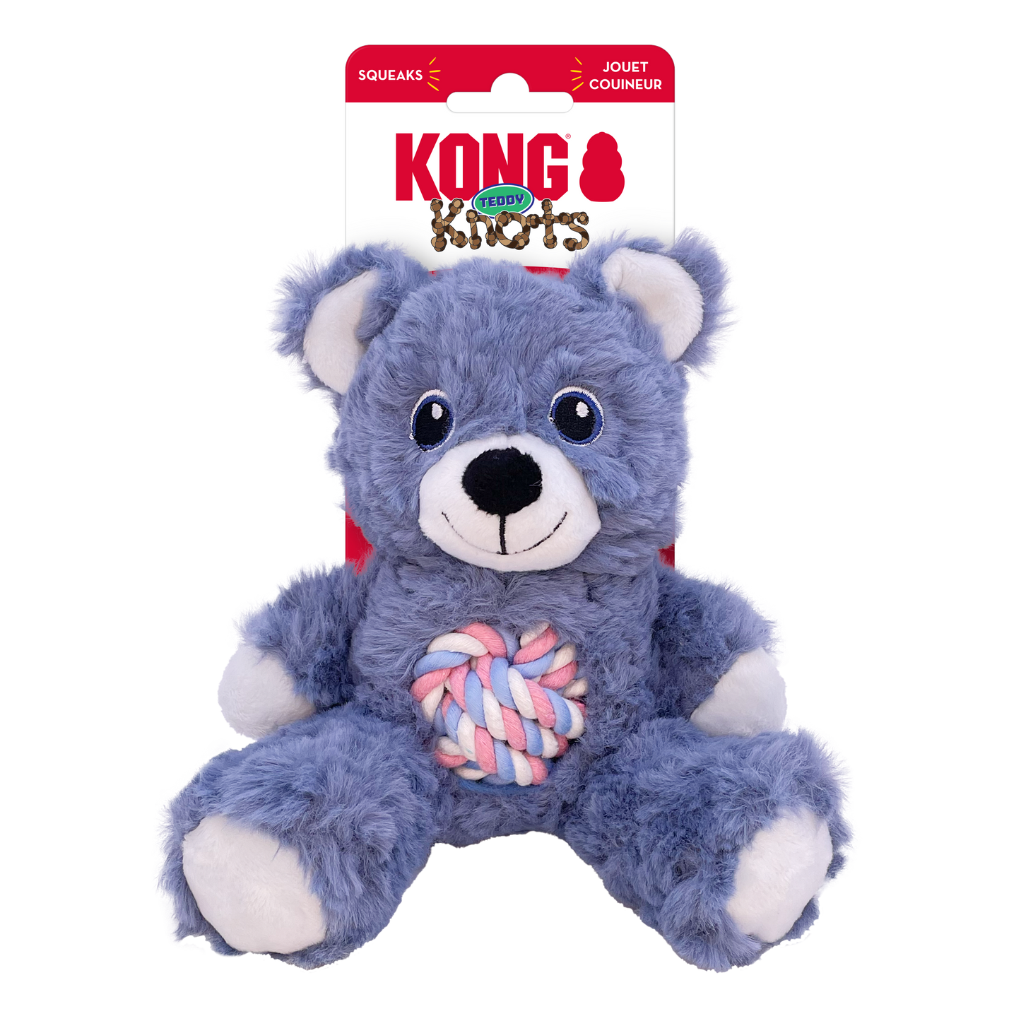 KONG Knots Teddy Dog Toy Assorted Color Small 035585499628
