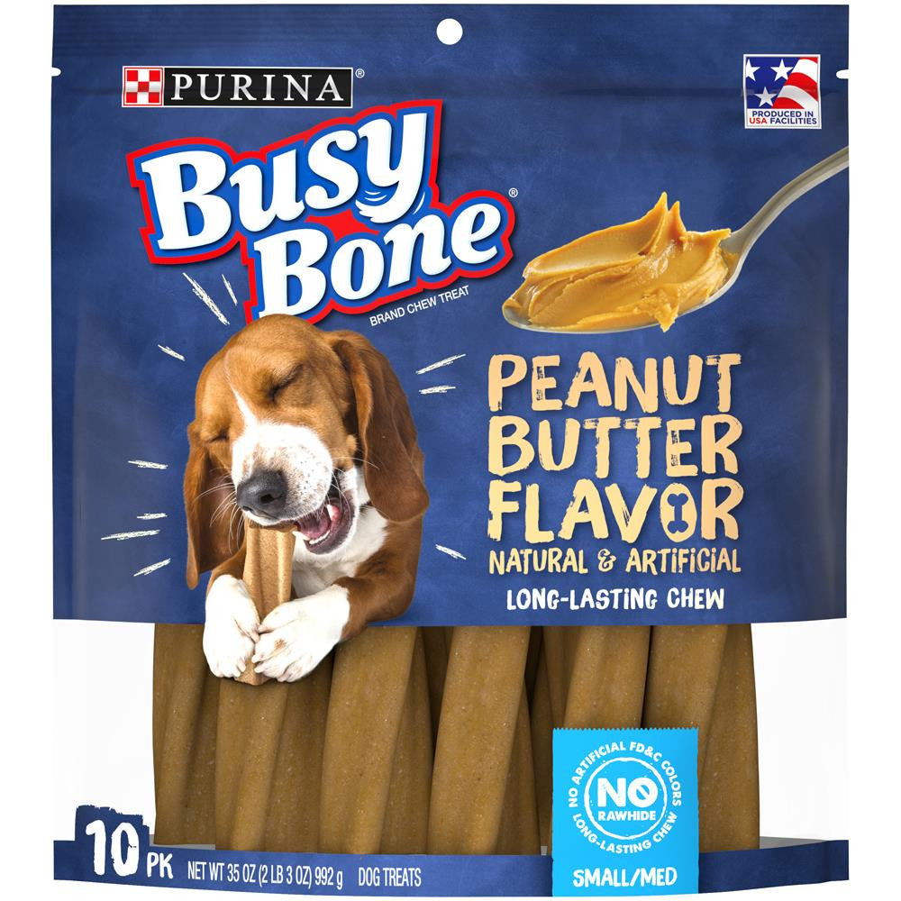 Busy Bone Peanut Butter Small & Medium Dog Treat 4 / 35 oz 038100191960