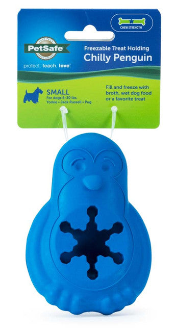 Busy Buddy Penguin Dog Toy Blue SM