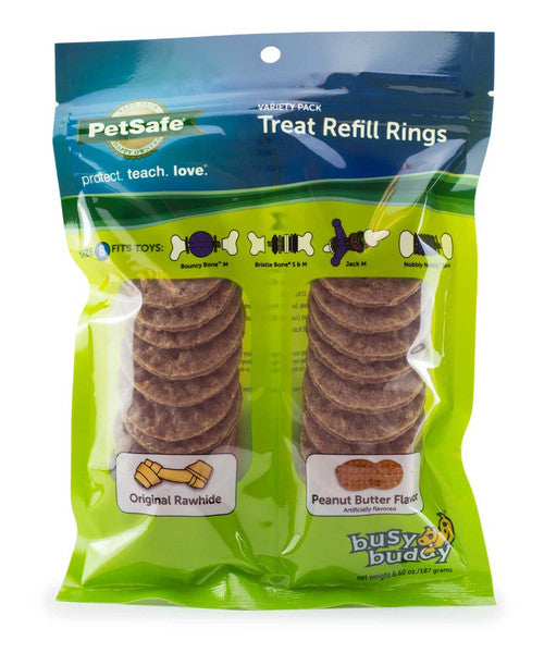 Busy Buddy Treat Refill Rings Variety Pack 6.6oz MD - Dog