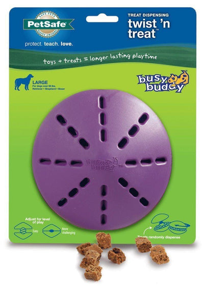 Busy Buddy Twist n Treat Toy Purple LG