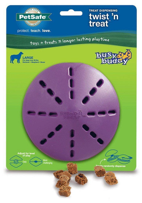Busy Buddy Twist n Treat Toy Purple LG - Dog
