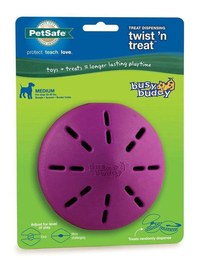 Busy Buddy Twist n Treat Toy Purple MD - Dog