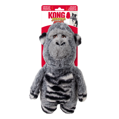 KONG Jungle Jamz Gorilla Dog Toy Grey Medium/Large 035585507149