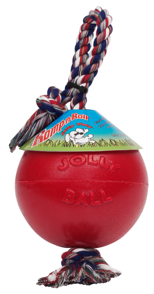 Jolly Pet Romp-n-Roll Dog Toy Durable Red Small, 4.5 in 788169064513