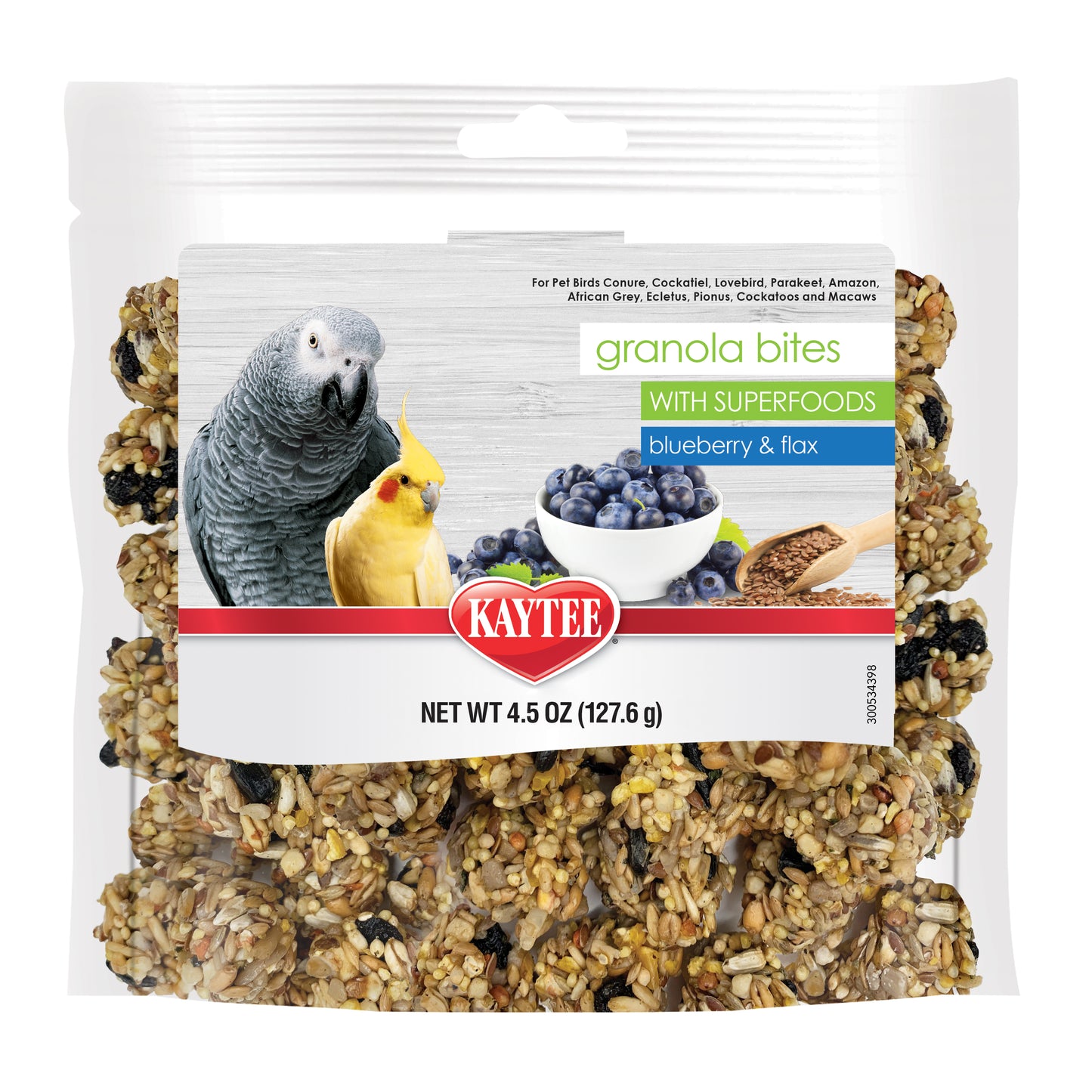 Kaytee Granola Bites Blueberry and Flax 6ea 071859006390