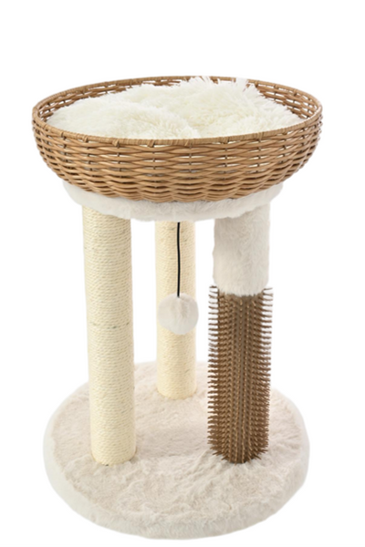 Max & Marlow Rattan Wicker Cat Tree 18 in 810162076825