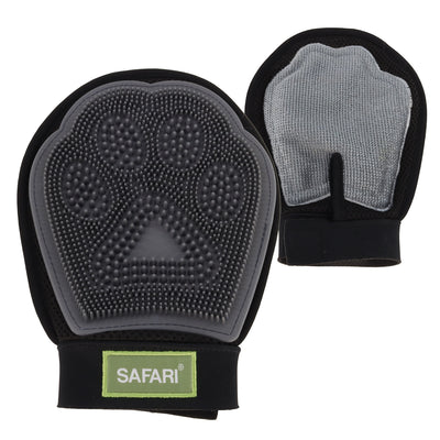 Safari Grooming Mitt Black & Gray 076484952807