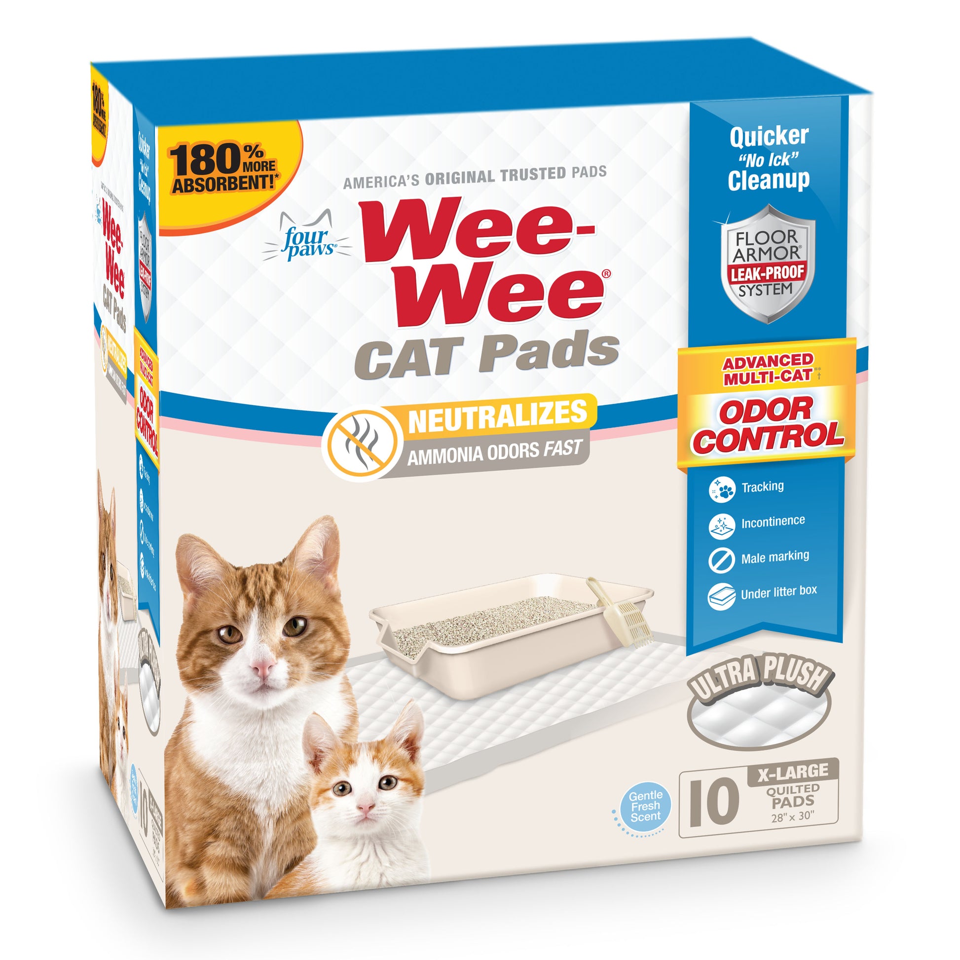Four Paws Wee-Wee Cat Pads Fresh Scent 28 in X 30 in (10 ct) 045663976903