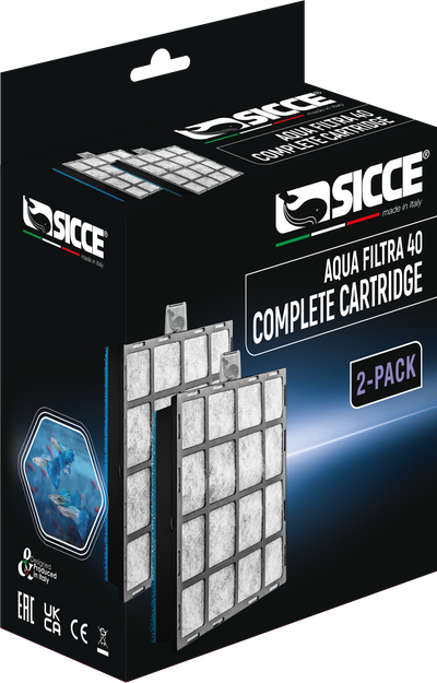 Sicce Aqua Filtra Complete Cartridge 40 gal, 2 pk 8011469982969