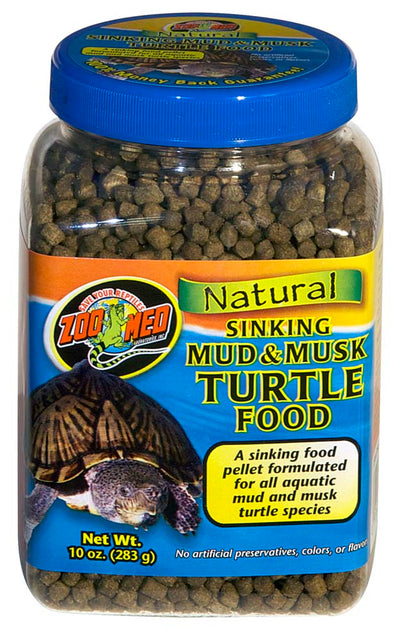 Zoo Med Natural Sinking Mud & Musk Turtle Dry Food 10 oz 097612400670