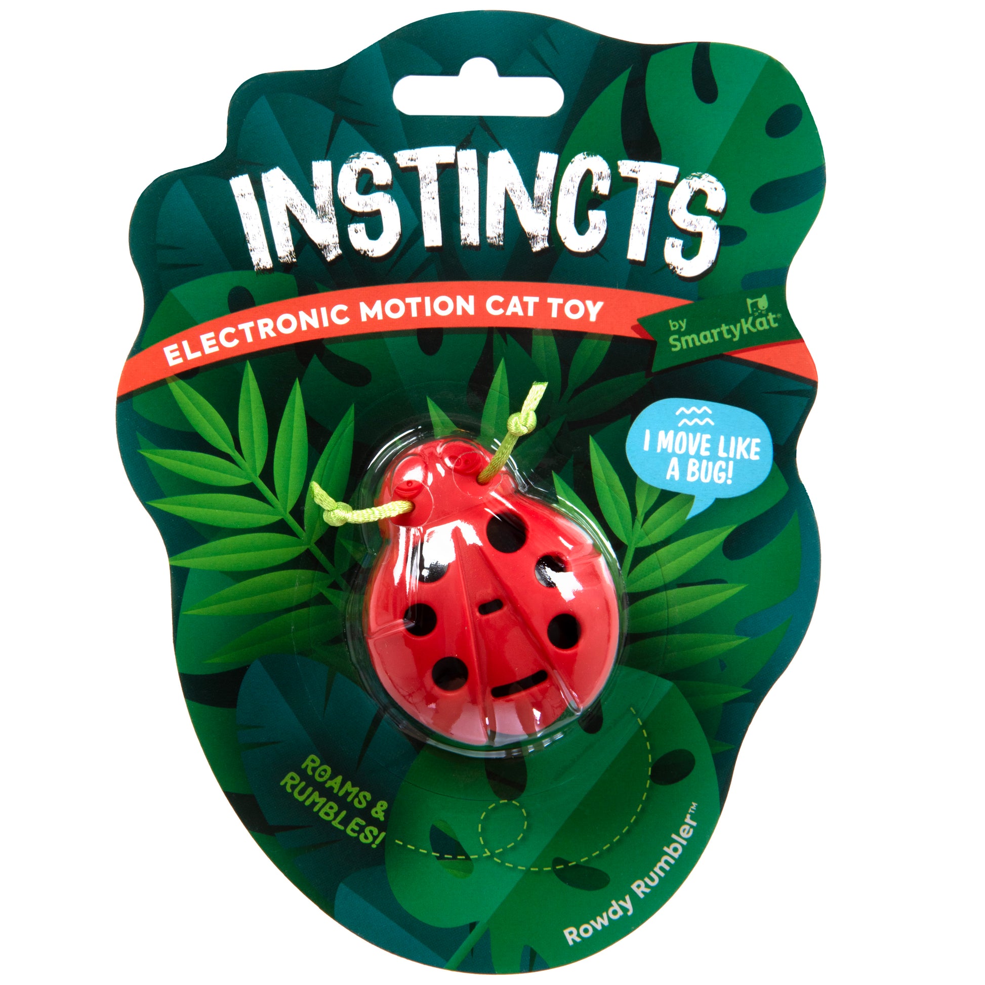 SmartyKat Rowdy Rumbler Ladybug Electronic Cat Toy Electronic 786306420895