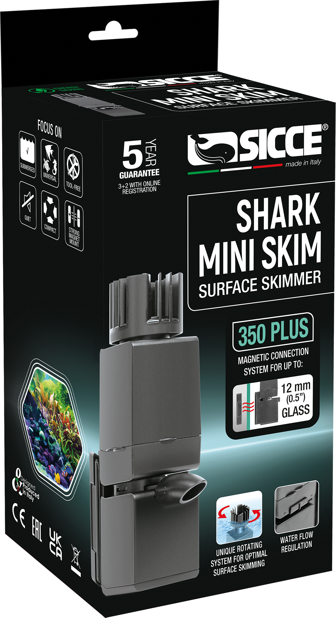 Sicce Shark Mini Skim Surface Skimmer 350 Plus 8011469981580