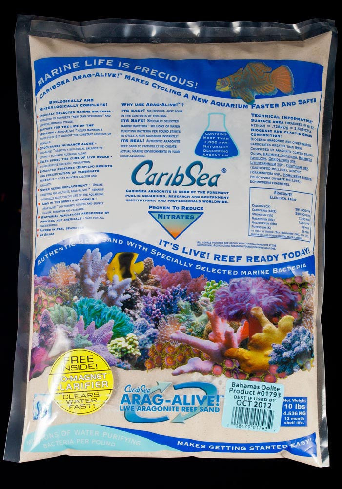 CaribSea Arag-Alive Bahamas Oolite Aquarium Sand 10 lb