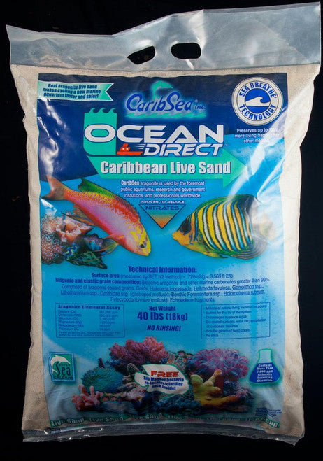 CaribSea Ocean Direct Live Original Grade Aquarium Sand 40 lb