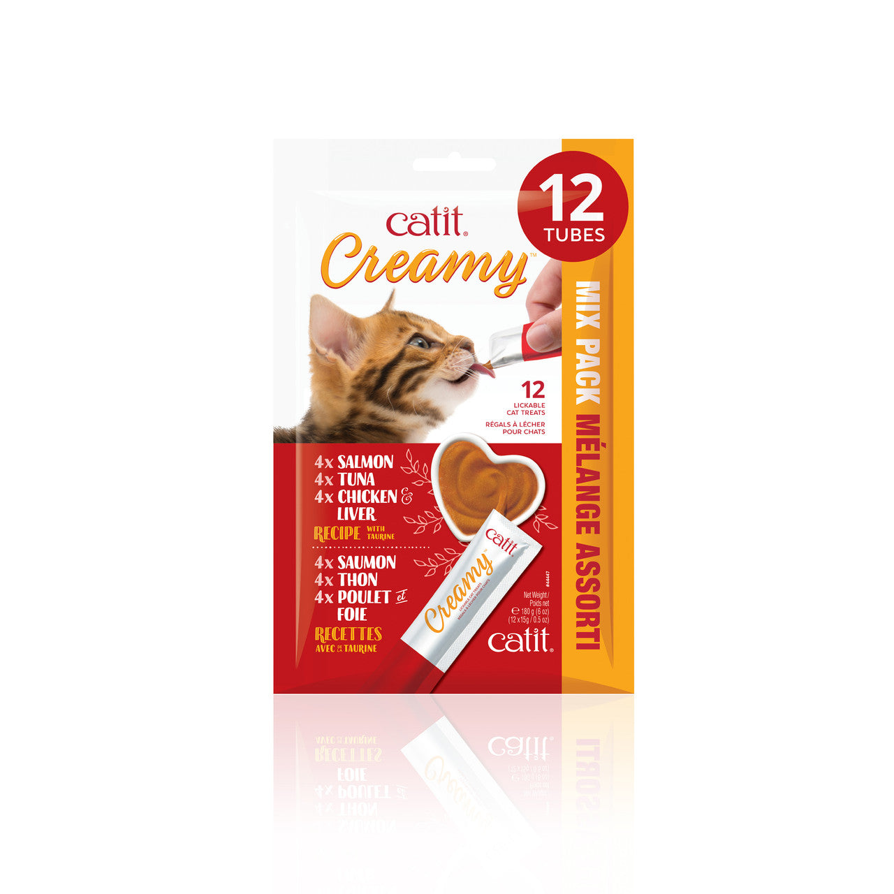 Catit Creamy Treat Tube, Assorted Multipack, 12-pack 022517444474