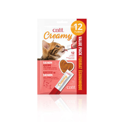 Catit Creamy Treat Tube Salmon 12 - pack - Cat