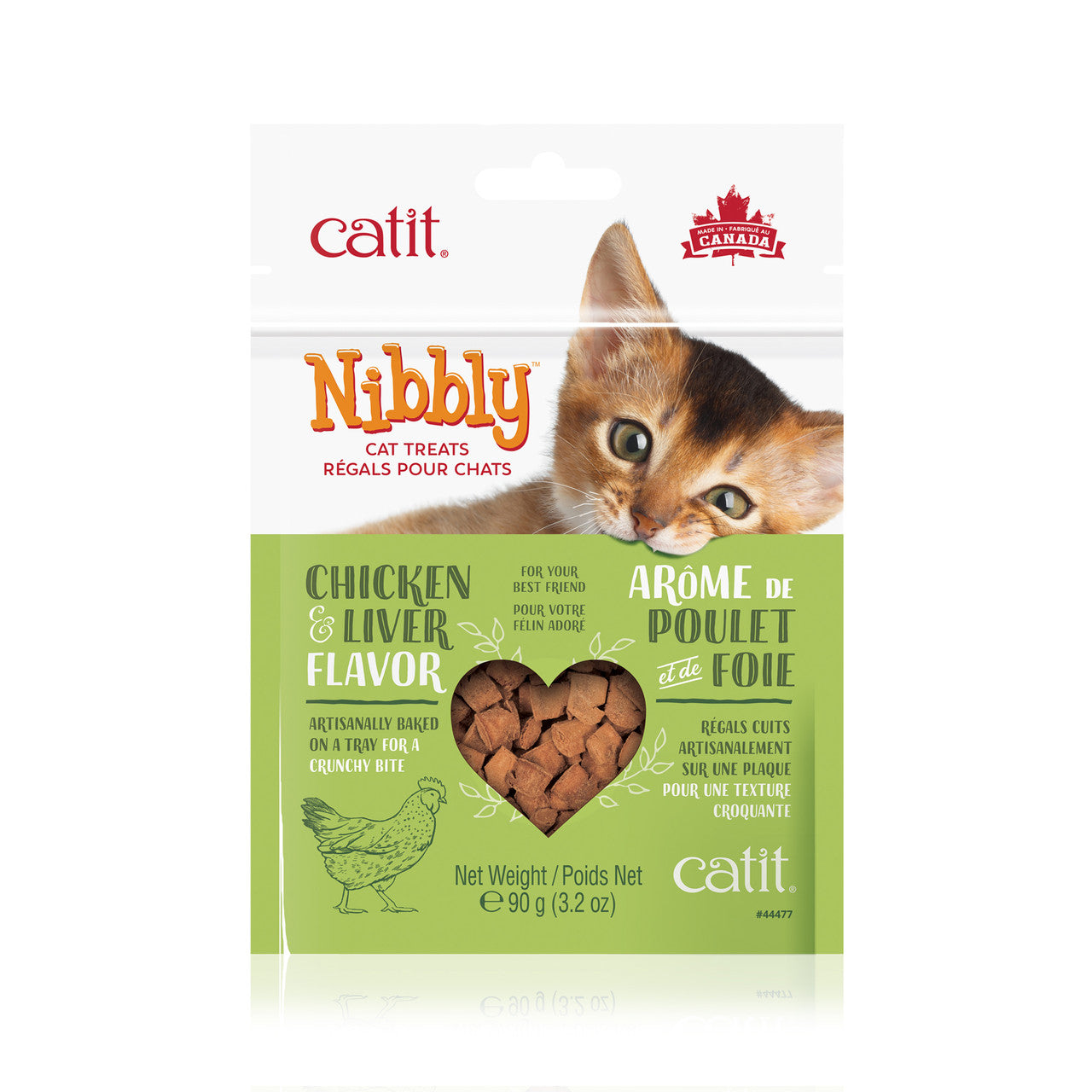Catit Nibbly Cat Treats, Chicken/Liver Flavor 3.2 oz 022517444771