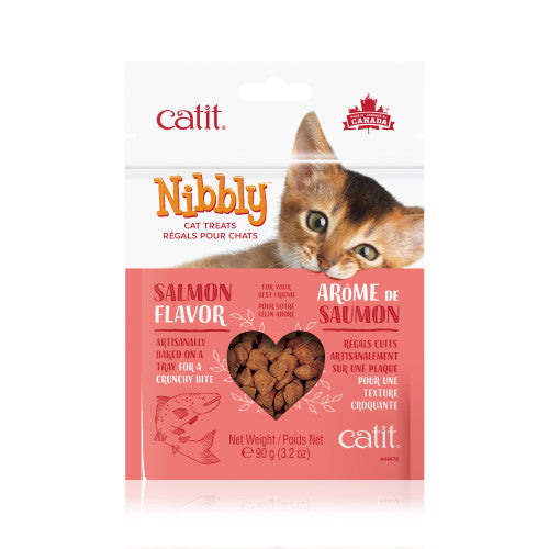 Catit Nibbly Cat Treats Salmon Flavor 3.2 oz