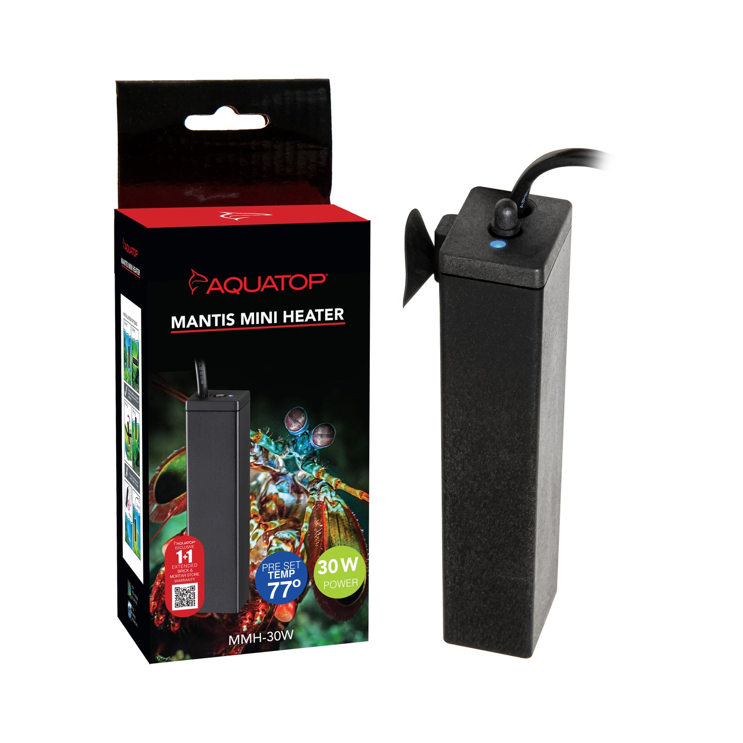 Aquatop Mantis Mini Heater Pre-set 77F 30 W 810074881074