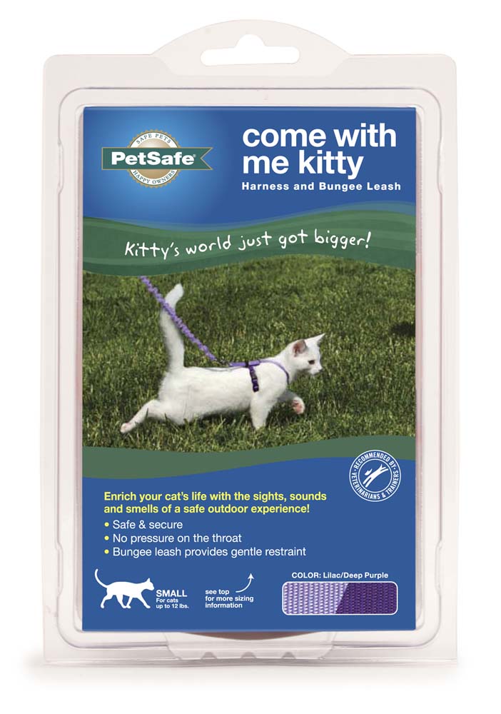 PetSafe Premier Come With Me Kitty Harness & Bungee Leash Combo Lilac/Deep Purple Small 759023076164
