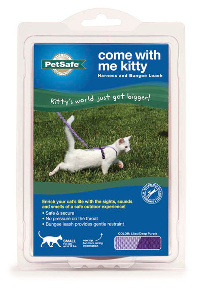 PetSafe Premier Come With Me Kitty Harness & Bungee Leash Combo Lilac/Deep Purple Small 759023076164