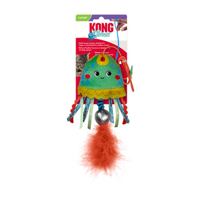 KONG Teaser Jellyfish Cat Toy Assorted Color 035585524016