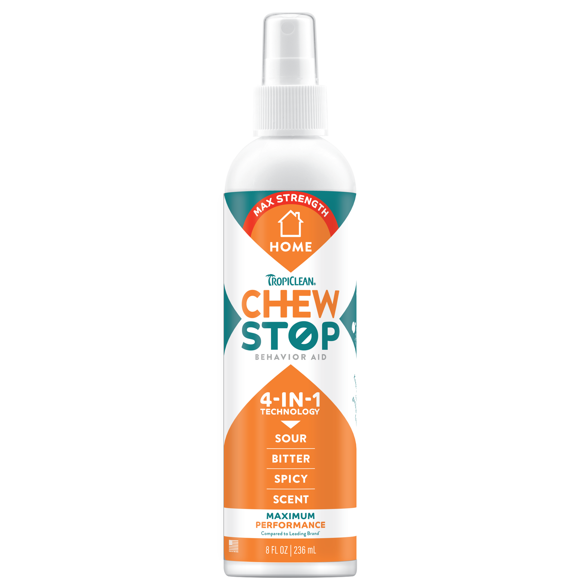 TropiClean Chew Stop Behavior Aid Max Strength Home Spray 8 oz 645095007710