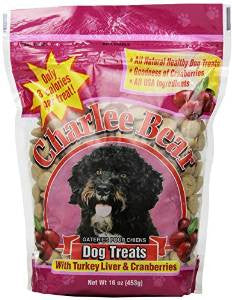 Charlee Bear Turkey Liver & Cranberry Dog Treats 16oz. Pouch (each) {L + x}710008