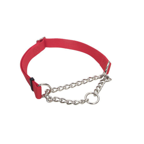 Check - Choke Adjustable Check Training Dog Collar Red 3/4 in x 14 - 20