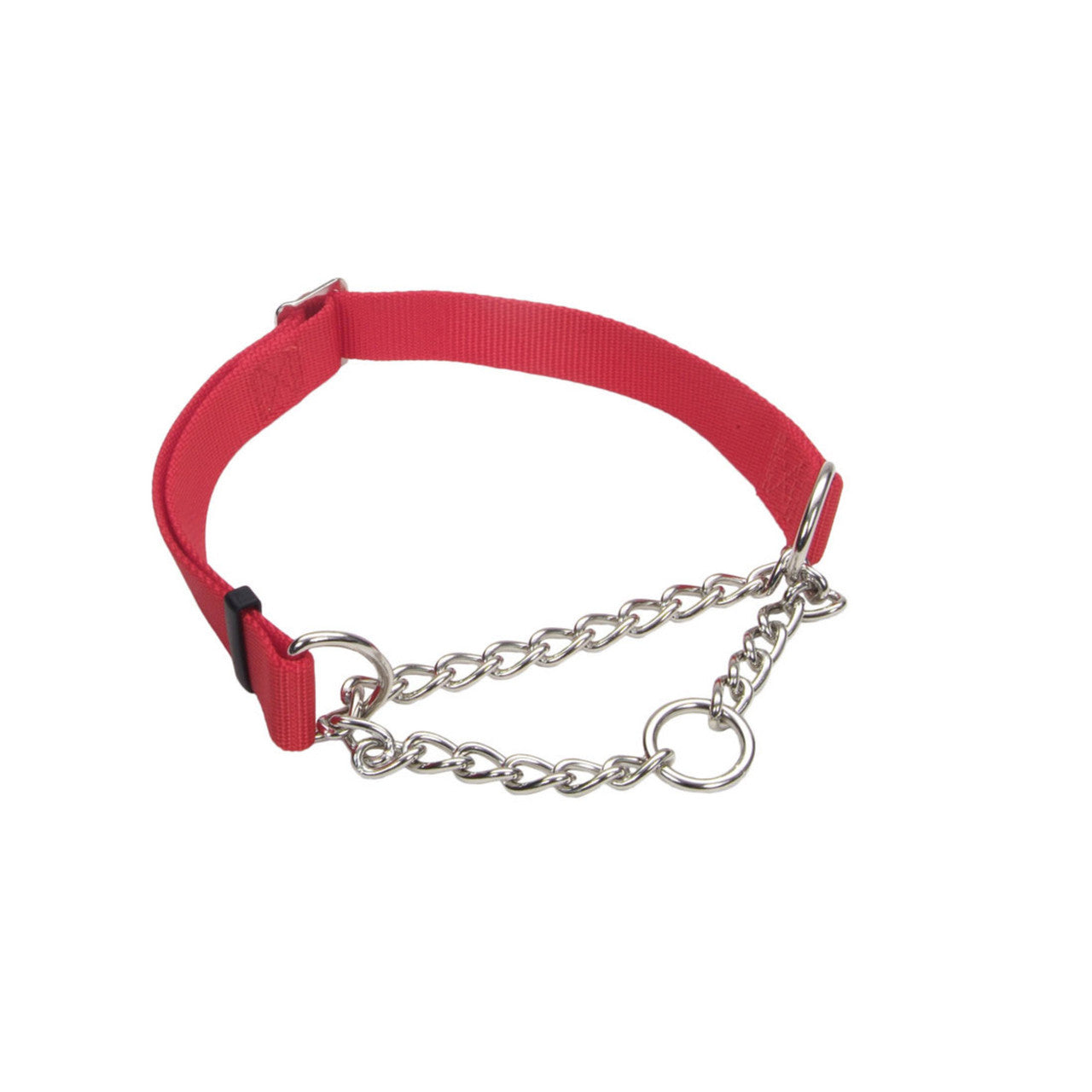 Check-Choke Adjustable Check Training Dog Collar Red 3/4 in x 14-20 in
