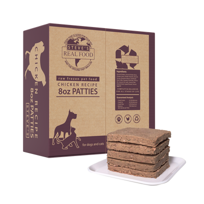 Steve's Real Food Dog-cat Frozen Chicken Patties 14lb !{L-x} SD-5