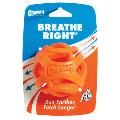 Chuckit! Breathe Right Dog Toy Fetch Ball Orange LG