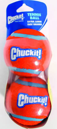 Chuckit Dog Tennis Ball Extra Large 2 Pack {L+x} 660048002352