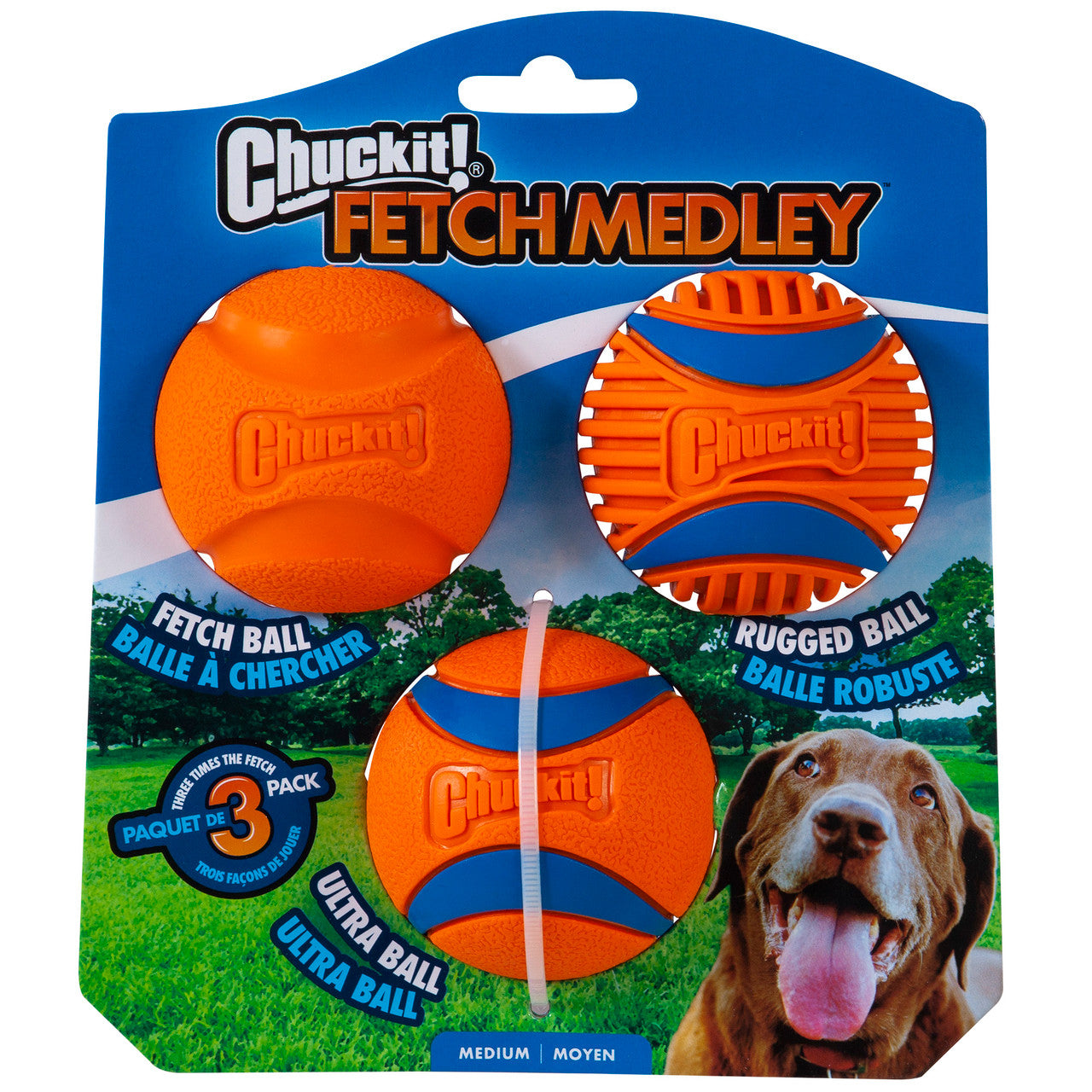 Chuckit! Fetch Medley Balls Gen 3 Dog Toy MD